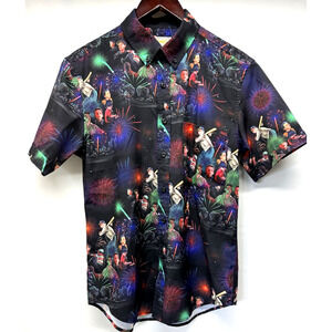 RSVLTS Roosevelts The Sandlot Shirt Mens Small The Game Fireworks All Over Print